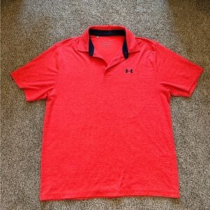 Under Armour Men's Large Red Polo Shirt